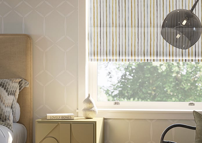 Vintage Stripe, Gold Coast - Motorised Roman Blind - Image 5
